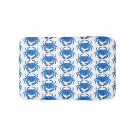 Tapete De Banheiro Padrão do Oceano Caranguejo Azul