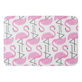 Tapete De Banheiro Padrão Flamingo Moderno Rosa Simples