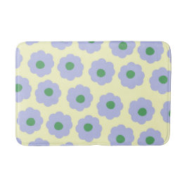 Tapete De Banheiro Padrão Flor Simples Floral Verde de Pré-Disquete