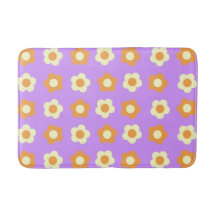 Padrão Flor Simples Laranja Púrpura Púrpura