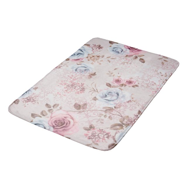 Tapete De Banheiro Padrão floral (Angulado)