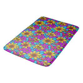 Tapete De Banheiro Padrão floral com abstrato art 10 - Bathmat