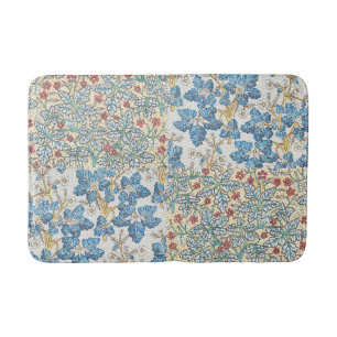 Tapete De Banheiro Padrão Floral de Gerânio Selvagem Art Nouveau Anti