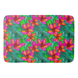 Tapete De Banheiro Padrão Floral de Paraíso Tropical