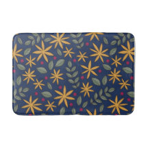 Padrão Floral Dourado Desenho Botânico