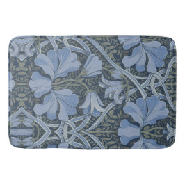 Tapete De Banheiro Padrão Floral em Aquarela Azul Elegante