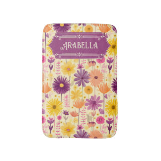 Tapete De Banheiro Padrão Floral Moderno em Cascata Arabella