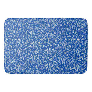 Tapete De Banheiro Padrão floral simples do fazendeiro em azul