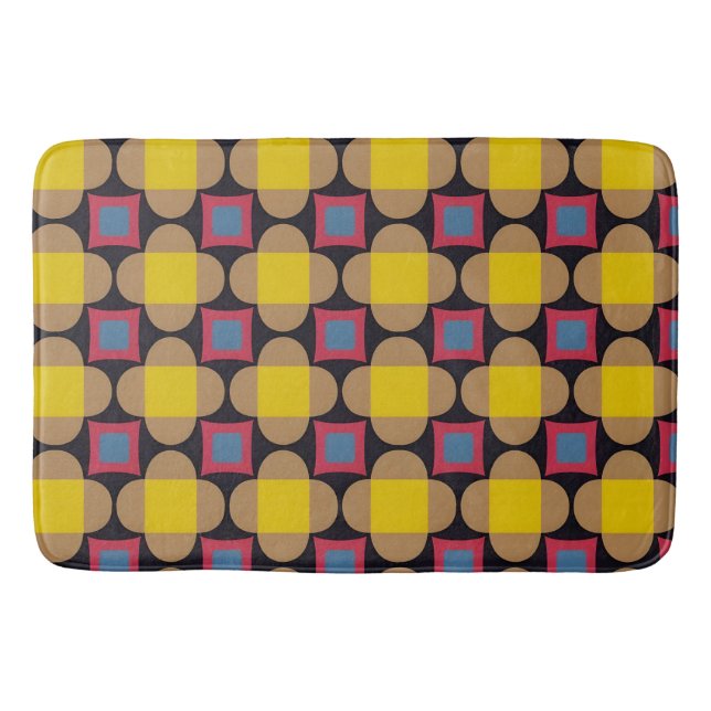 Tapete De Banheiro Padrão Geométrico de abstrato (Frente)