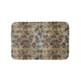 Tapete De Banheiro Padrão geométrico de mármore e Dourado