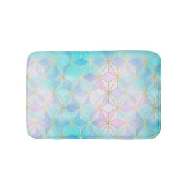 Tapete De Banheiro Padrão Geométrico de Vidro Iridescente