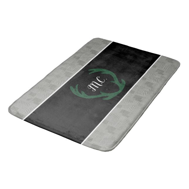 Tapete De Banheiro Padrão Geométrico Moderno de Houndstooth Personali (Angulado)