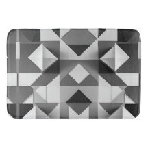 Padrão Geométrico Moderno Minimalista Preto, Branc