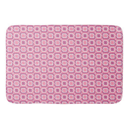 Tapete De Banheiro Padrão Geométrico Rosa