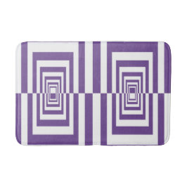 Tapete De Banheiro Padrão Geométrico Roxo Moderno