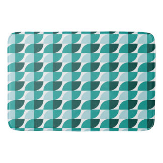 Tapete De Banheiro Padrão geométrico teal Bath Mat
