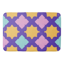 Tapete De Banheiro Padrão geométrico vibrante com cores brilhantes