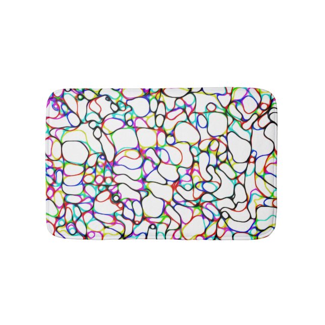 Tapete De Banheiro Padrão Multi-Color (frente)