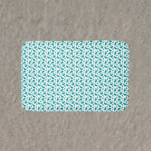 Tapete De Banheiro Padrão Paisley Turquesa • Boho Floral Elegante