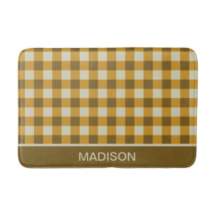 Tapete De Banheiro Padrão Personalizado do Checker Gingham