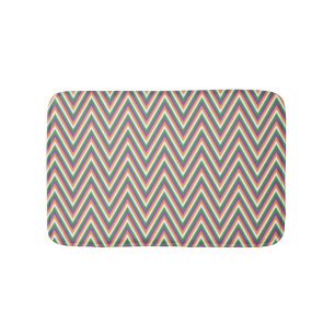Tapete De Banheiro Padrão Retro Chevron Legal