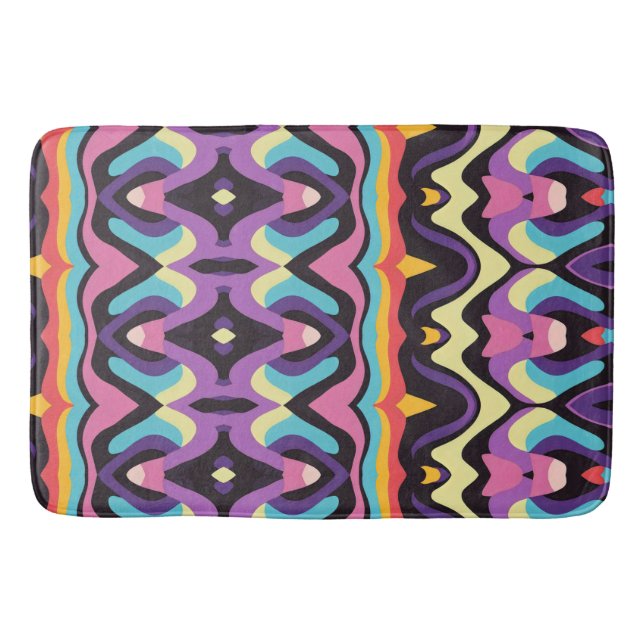 Tapete De Banheiro Padrão retroativo (Frente)