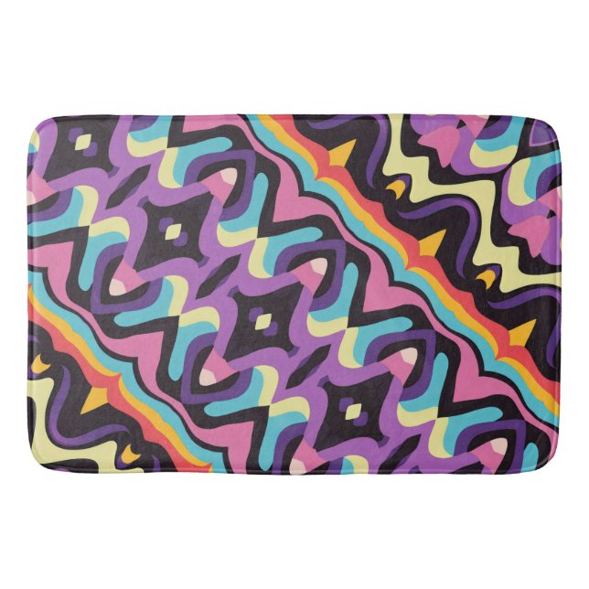 Tapete De Banheiro Padrão retroativo (Frente)