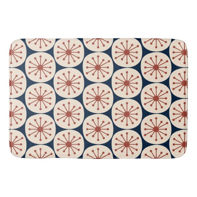 Tapete De Banheiro Padrão Retroativo de Pontos Atômicos Modernos do m (Frente)