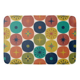 Tapete De Banheiro Padrão Retroativo do Futuro Atômica Moderno do mei