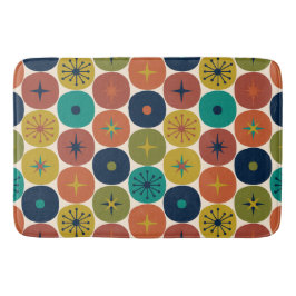 Tapete De Banheiro Padrão Retroativo do Futuro Atômica Moderno do mei