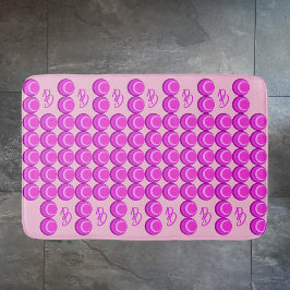 Tapete De Banheiro Padrão retrorreflector cor-de-rosa no estilo de te