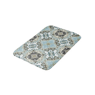 Tapete De Banheiro Padrão Seafoam Green Teal Turquoise Bali Batik