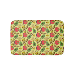 Tapete De Banheiro Padrão sem costura de fruta tropical colorida
