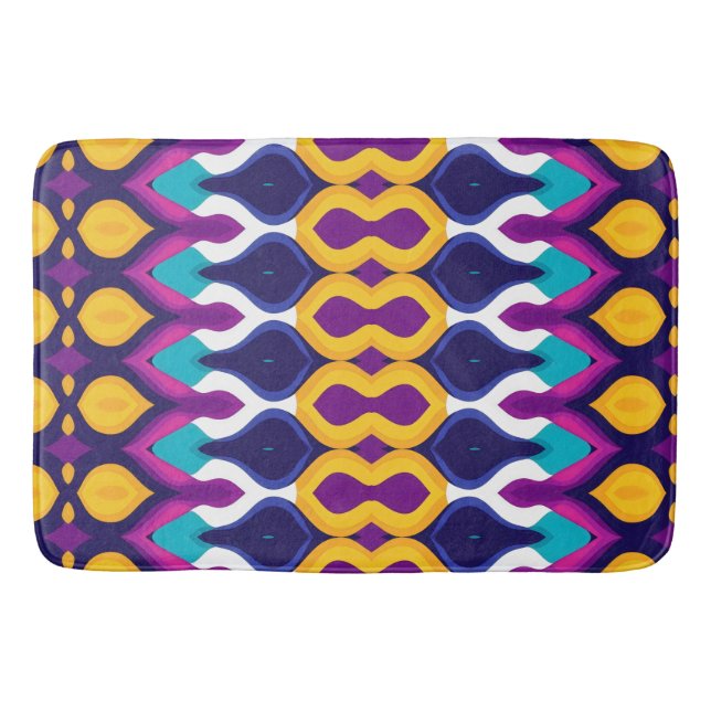 Tapete De Banheiro Padrão simétrico engraçado (Frente)