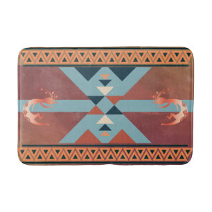 Tapete De Banheiro Padrão Sudoeste Kokopellis Bath Mat