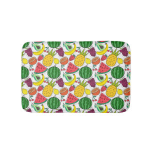 Tapete De Banheiro padrão uniforme de fruta   Padrão da superfície