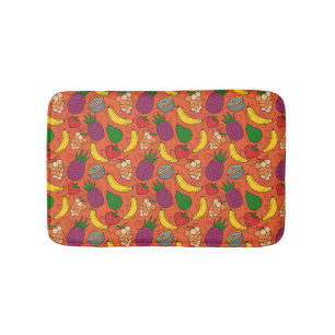 Tapete De Banheiro padrão uniforme de fruta Padrão da superfície