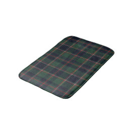 Tapete De Banheiro Padrão Xadrez Clássico Azul Escuro Vermelho Verde