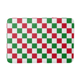 Tapete De Banheiro Padrão Xadrez Clássico de Natal