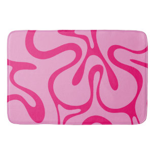 Tapete De Banheiro Padrões de Abstrato cor-de-rosa suave e suave