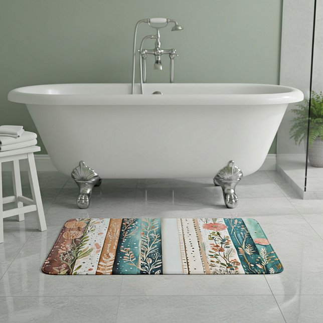 Tapete De Banheiro Padrões mistos shabby chic (Criador carregado)