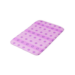 Tapete De Banheiro Padrões para flores pequenas, cor-de-rosa e púrpur