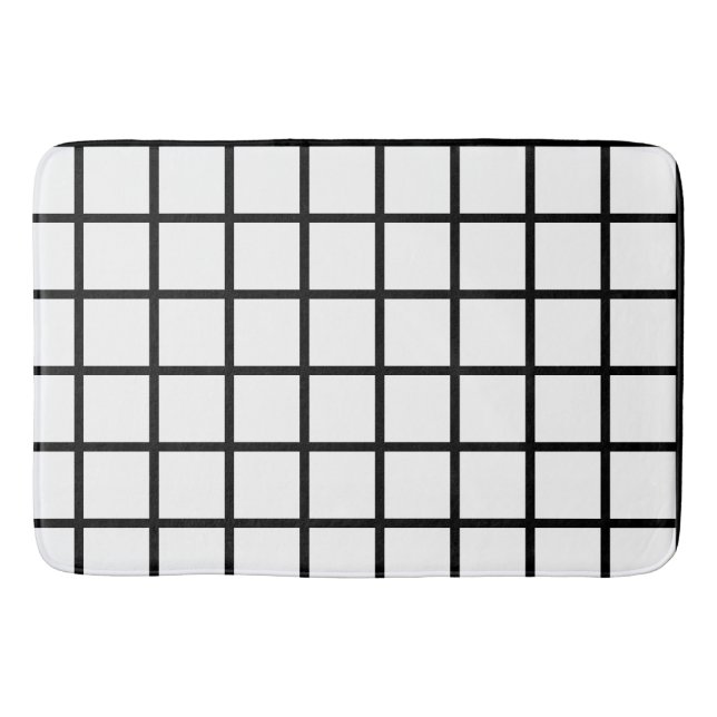 Tapete De Banheiro Painel da Janela Preta e Branca (Frente)