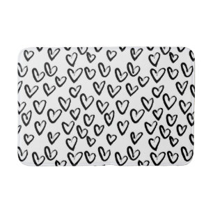 Tapete De Banheiro Paint Stroke Heart Pattern