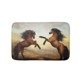 Tapete De Banheiro pair of wild horses 