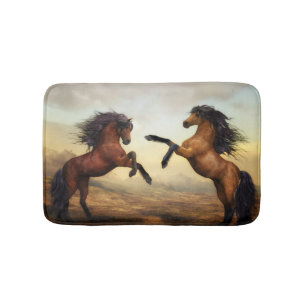 Tapete De Banheiro pair of wild horses