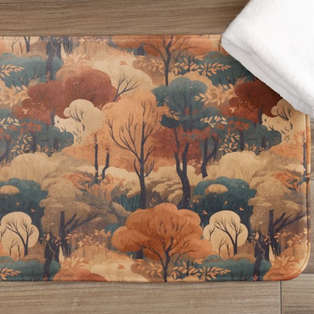 Tapete De Banheiro Paisagem da Floresta de outono em camadas - Flores (Criador carregado)
