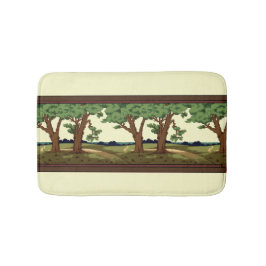 Tapete De Banheiro Paisagem De Oak De Estilo De Artes E Artesanatos V