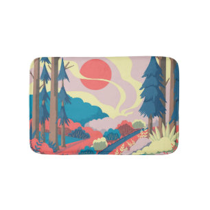 Tapete De Banheiro Paisagem de primavera: paisagem colorida da vindim