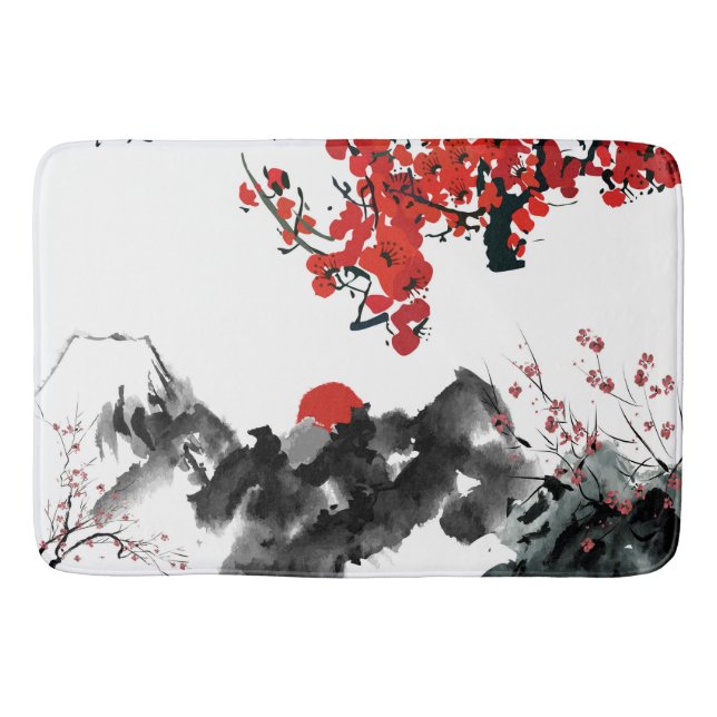 Tapete De Banheiro Paisagem japonesa Bath Mat (Frente)
